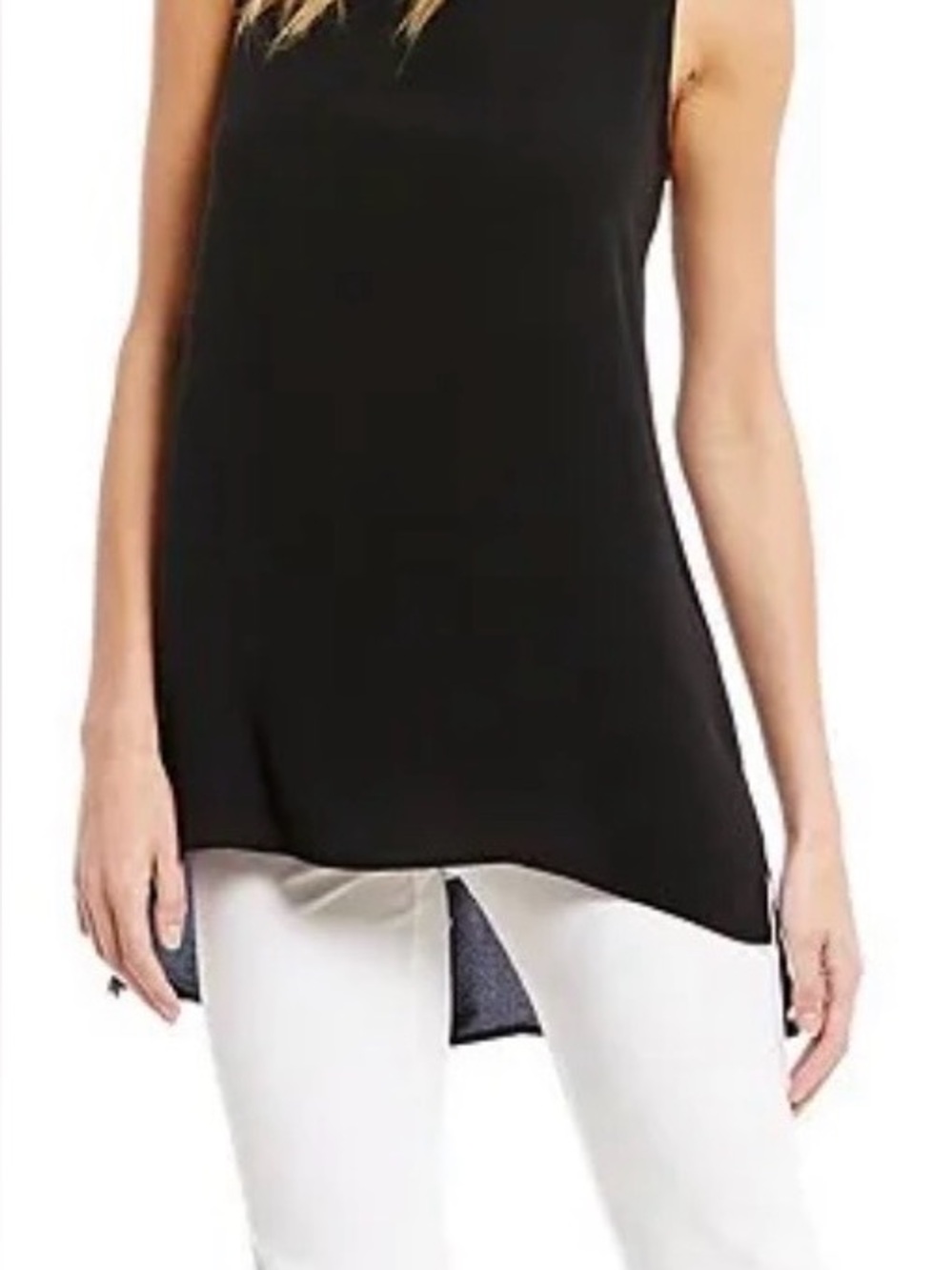 Eileen Fisher Silk Tank Tunic Black 2X - $45.